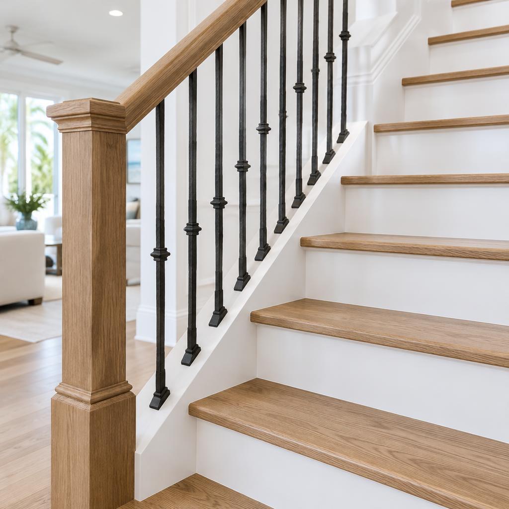 Oak and iron staircase design concept